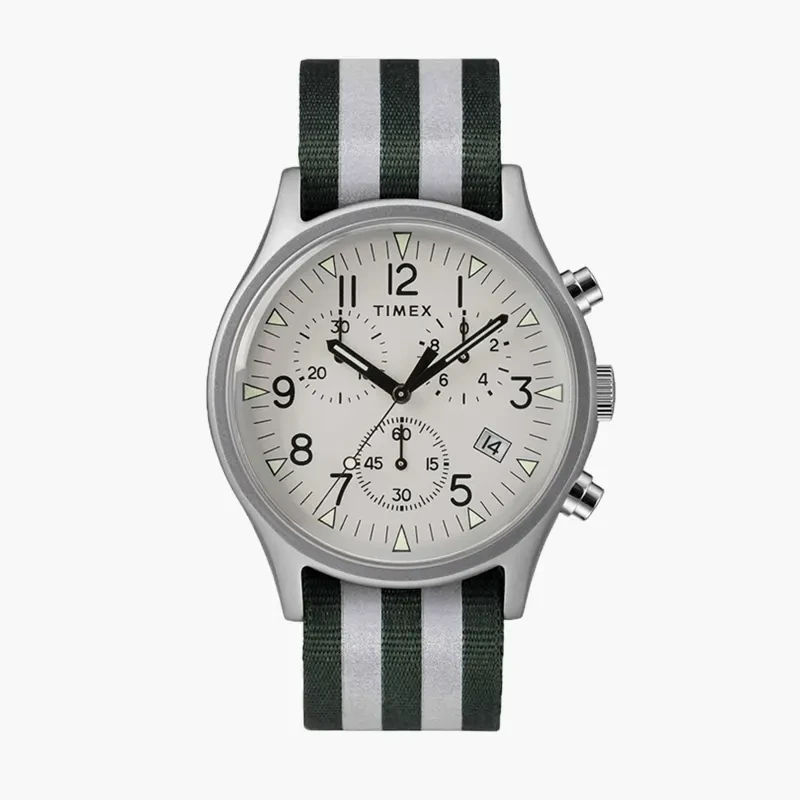 Timex MK1 Aluminum Silver Dial Polished Men's Watch- TW2R81300